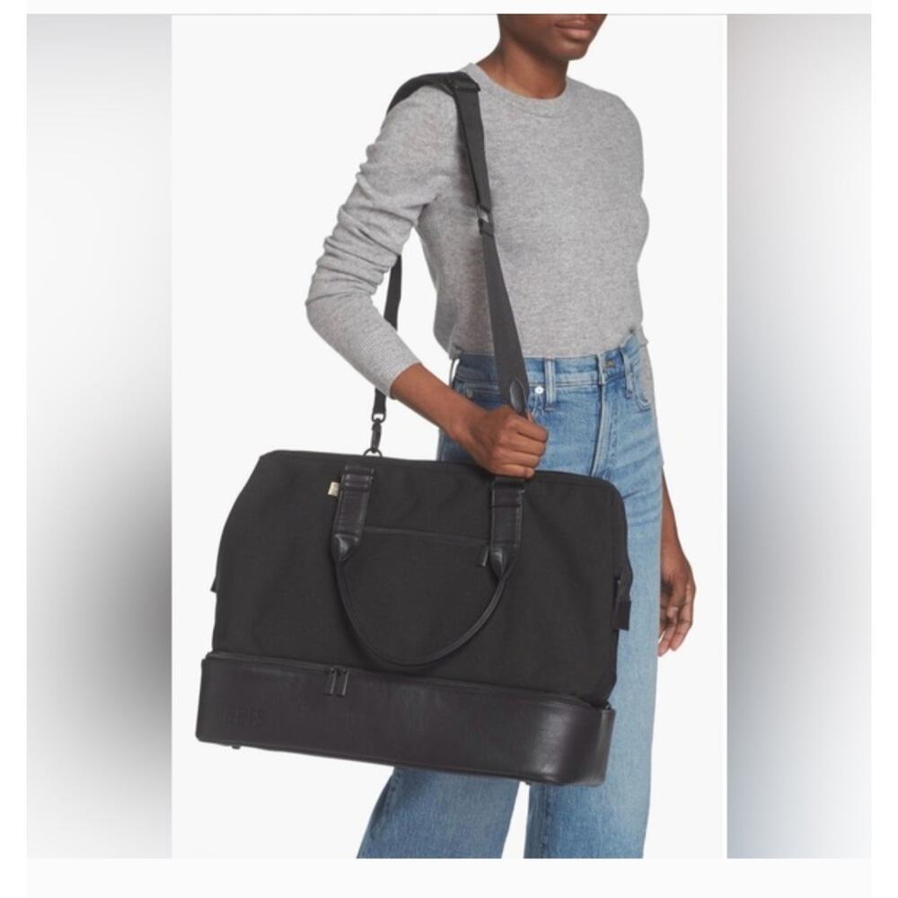 Beis Weekender Travel Canvas Bag Black